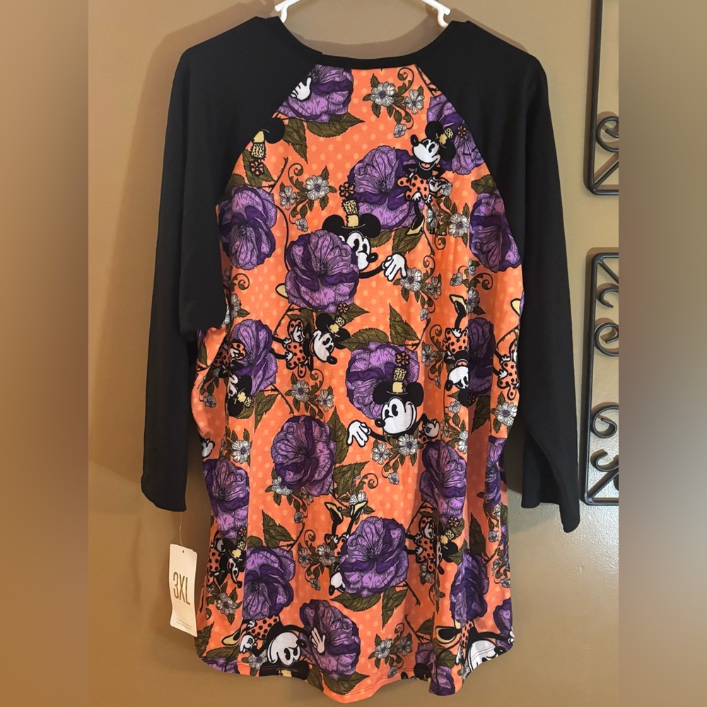 Disney Lularoe Minnie Randy Raglan Top 3XL NWT - Picture 2 of 5